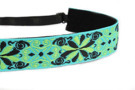 East Coast Blue and Turquoise Jacquard Headband