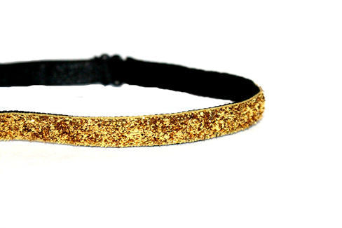 Super Duper Skinny Gold Sparkle Headband