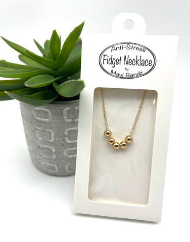 Fidget Gold Ball Necklace