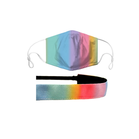 Pastel Mask Headband Set