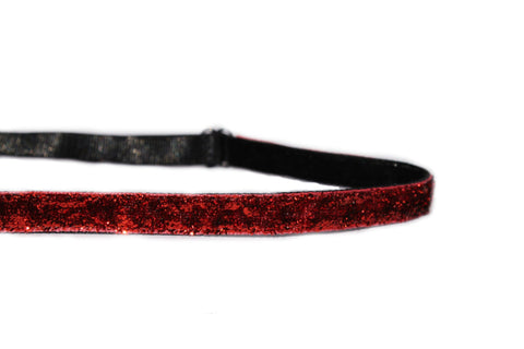 Super Duper Skinny Red Sparkle Headband