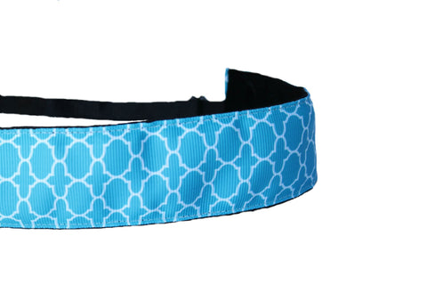 Wide Turquoise Quatrefoil Headband