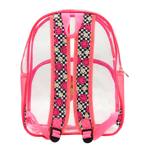 Varsity Smiley Clear Backpack
