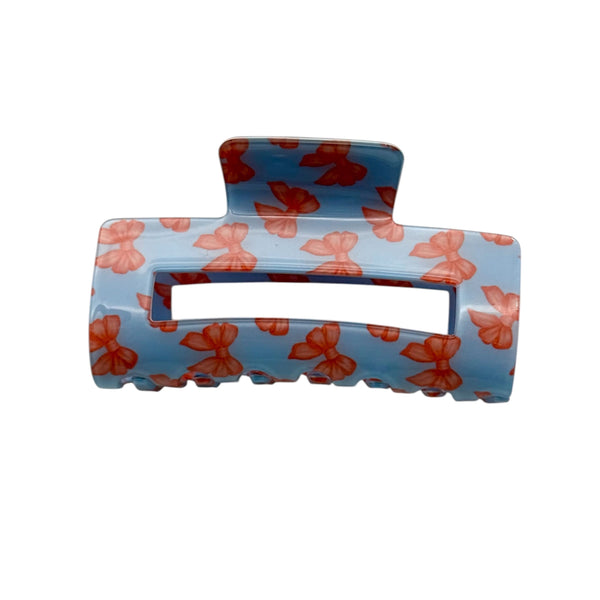 Blue Bow Hair Claw