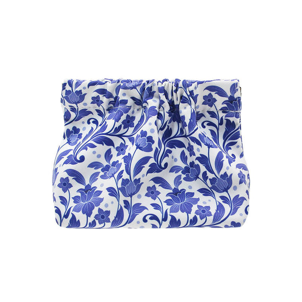Blue Floral Pinch Pouch
