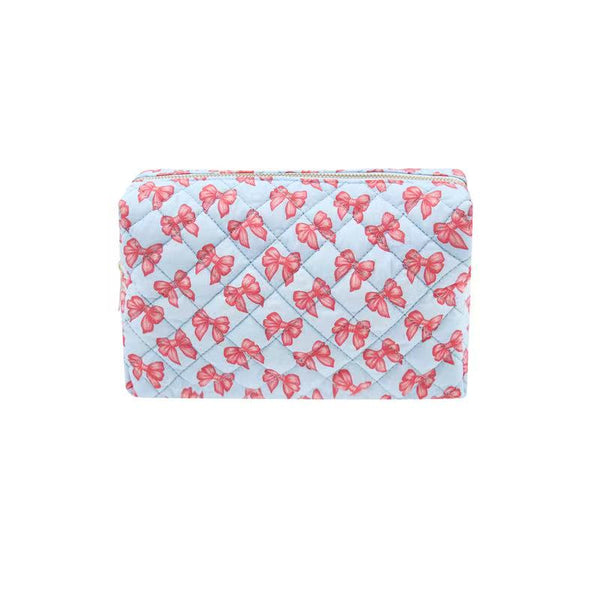 Blue Bow Cosmetic Bag