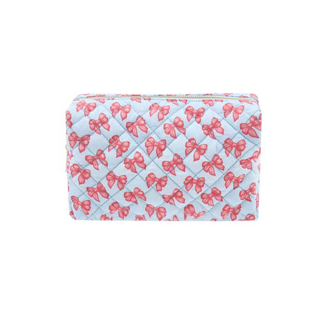 Blue Bow Cosmetic Bag