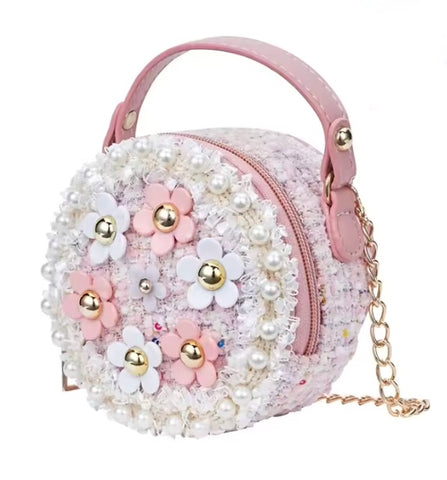 Tweed Mini Flower Purse