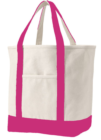 Pink Canvas Tote Bag