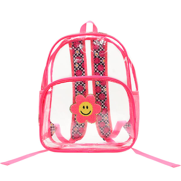 Varsity Smiley Clear Backpack