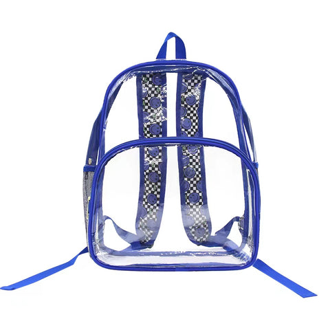 Varsity Blue Clear Backpack