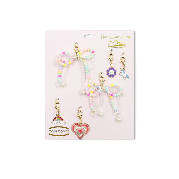 Rainbow Bow Shoe Charms