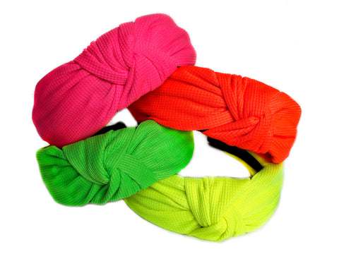 Bright Neon Knot Headbands