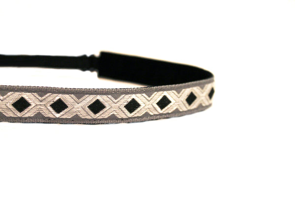 Gray Diamond Jacquard Headband