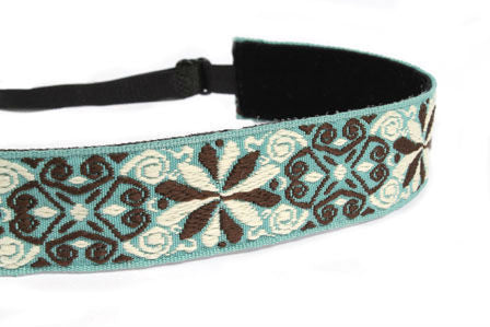 East Coast Blue and Brown Jacquard Headband