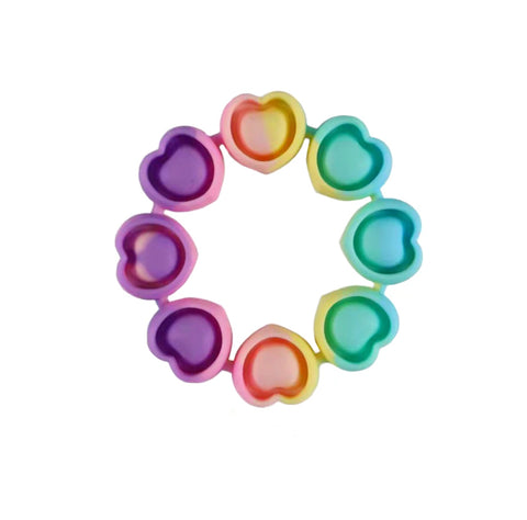 Pop-n-Style Pastel Heart Fidget Bracelet
