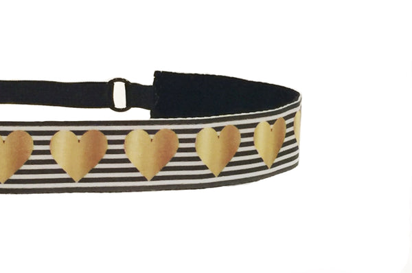 Gold Hearts Headband
