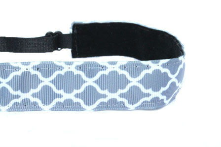 Gray Quatrefoil Headband