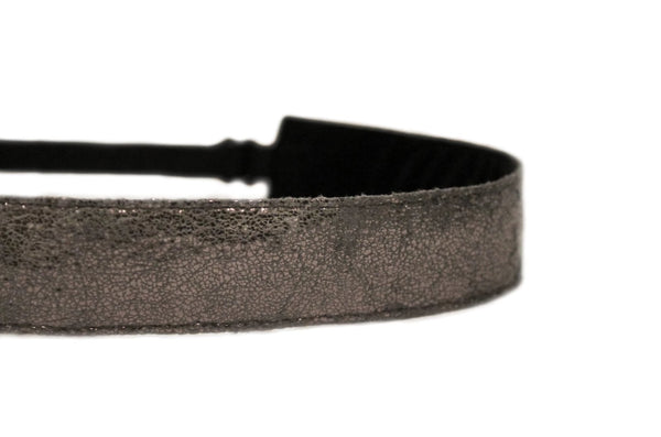 Gray Faux Suede Headband