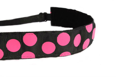 Hot Pink and Black Dotties Headband