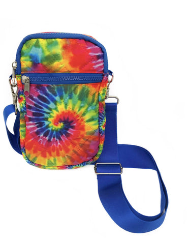 Tie Dye Puffer Messenger Phone Bag