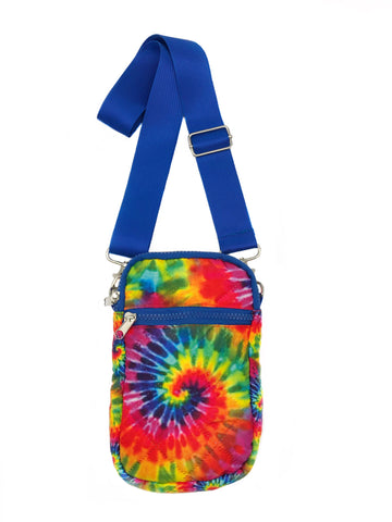 Tie Dye Puffer Messenger Phone Bag