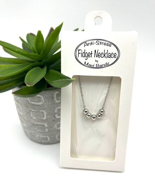 Fidget Silver Ball Necklace