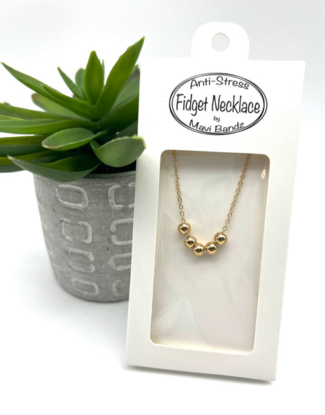 Fidget Gold Ball Necklace