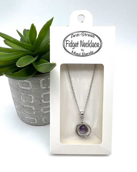 Fidget Gem Spinner Necklace