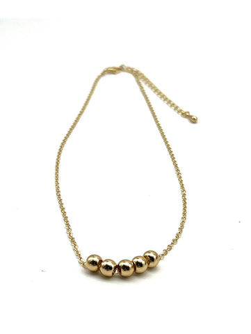 Fidget Gold Ball Necklace