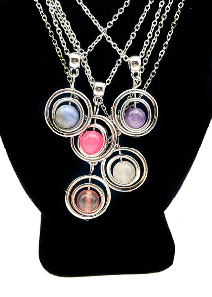 Fidget Gem Spinner Necklace