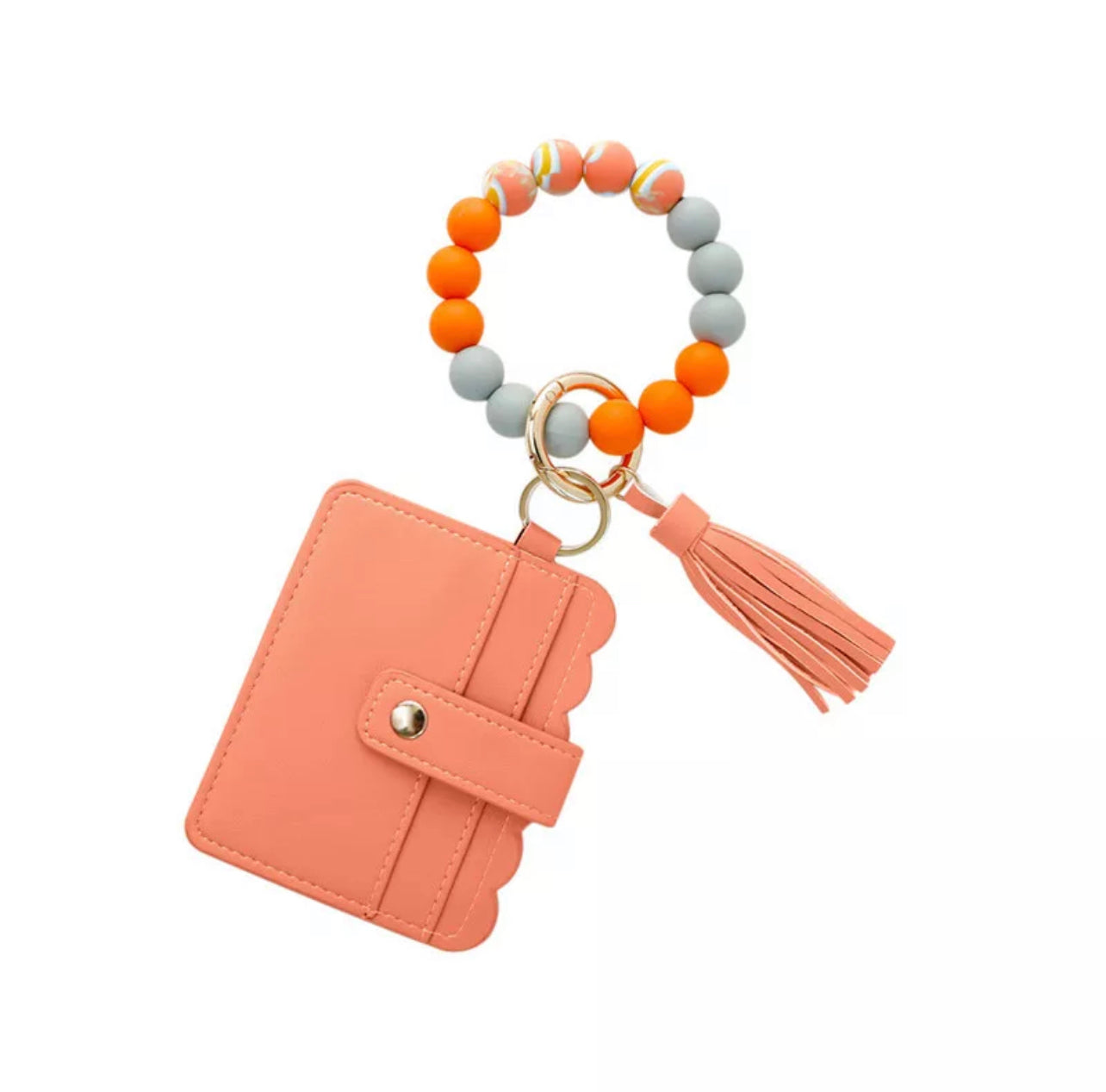 Wallet Wristlet Silicone Bead Tassel Keychains Mavi Bandz