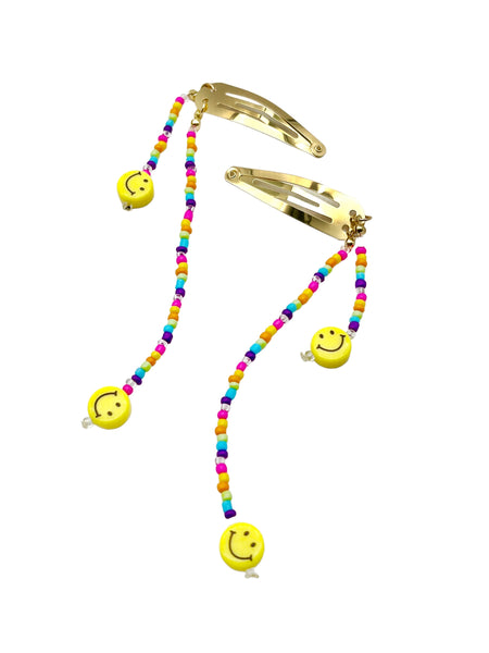 Hair Candy Smiley Face Clips