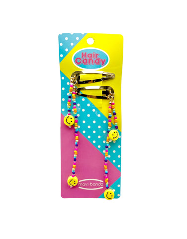 Hair Candy Smiley Face Clips