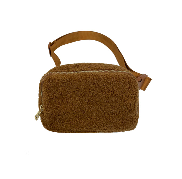 Varsity Cinnamon Sherpa Waist Bag