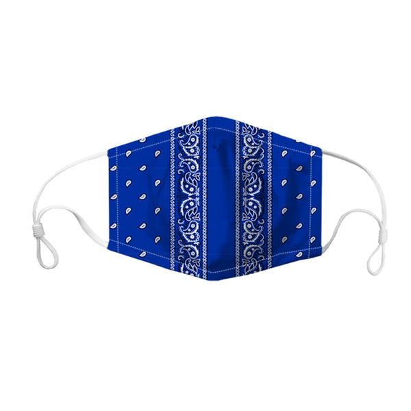 Blue Bandana Face Mask