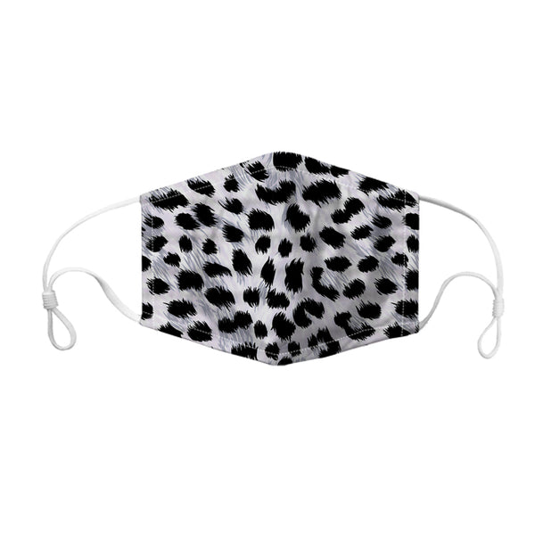 Gray Cheetah Face Mask