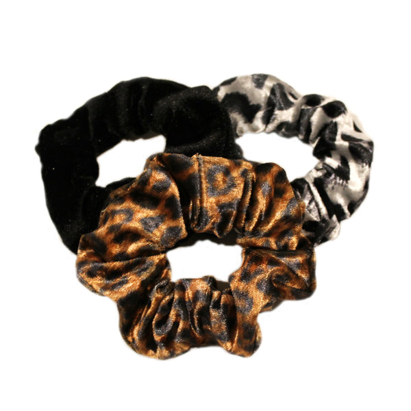 Leopard Velvet Scrunchies