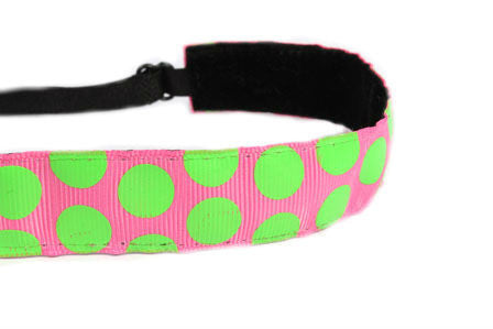 Lime and Pink Dotties Headband
