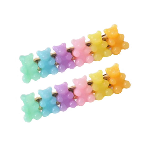 Pastel Gummy Bear Hair Clips