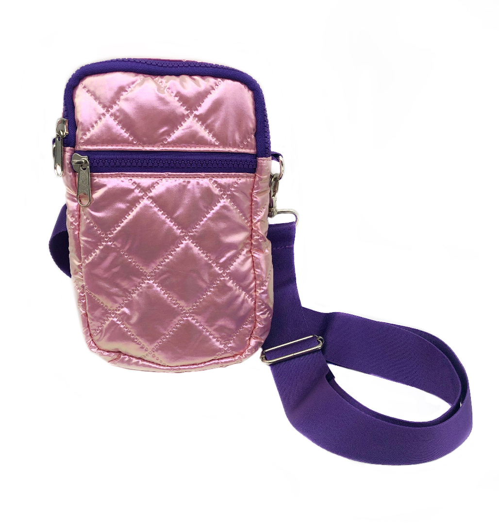 Shimmer Puffer Messenger Phone Bag Mavi Bandz