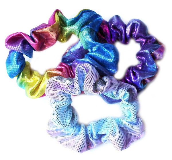 Tie Dye Rainbow Scrunchies