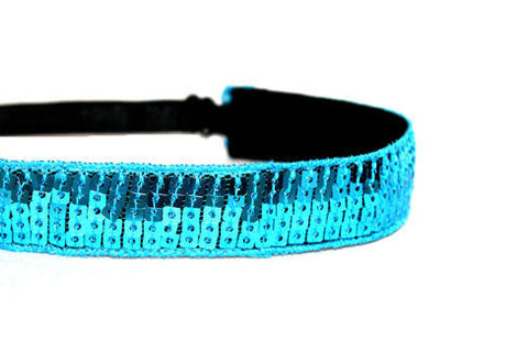 Turquoise Sequin Headband
