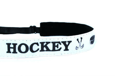 White Hockey Headband