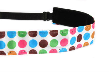 White Multi Dotties Headband