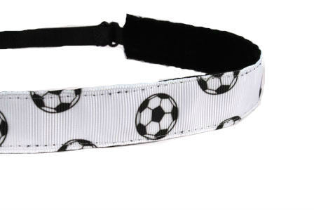 White Soccer Headband