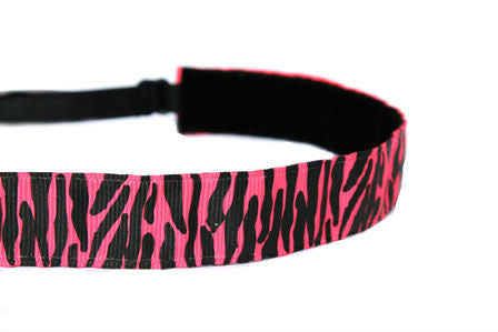 Zebra Neon Pink Headband