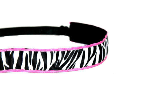 Zebra Pink and Black Headband