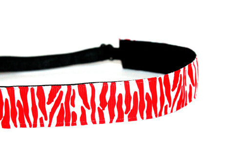 Zebra Red and White Headband